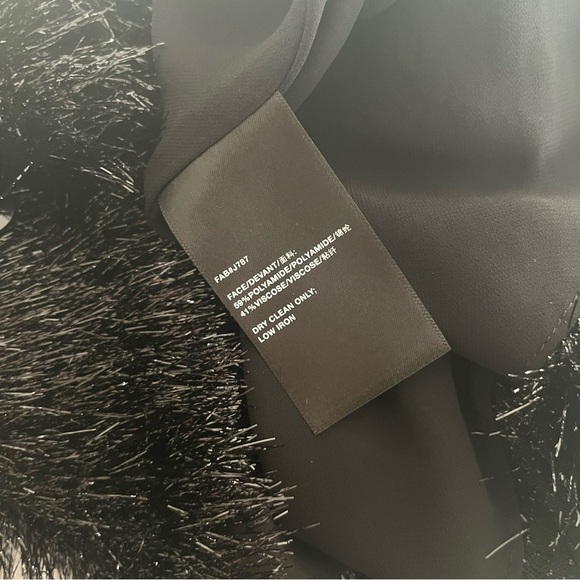 $498 NWT Lafayette 148 Medium Black Averie Fringe Sequin Tank Top Camisole - Picture 8 of 9